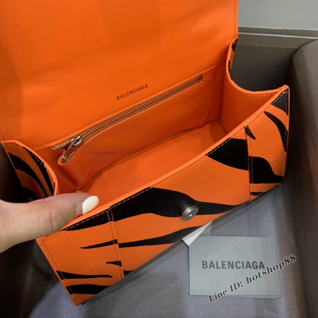 Balenciaga專櫃新款小號手提肩背女包原單沙漏包 巴黎世家虎紋沙漏包 fyj1427